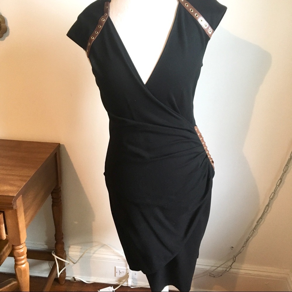 Wrap dress with lacing detail